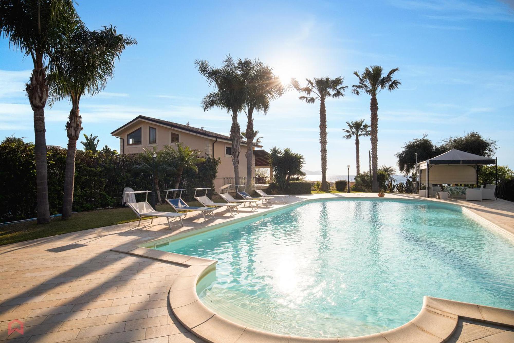 Panoramica Con Piscina Sul Mare Villa Cinisi